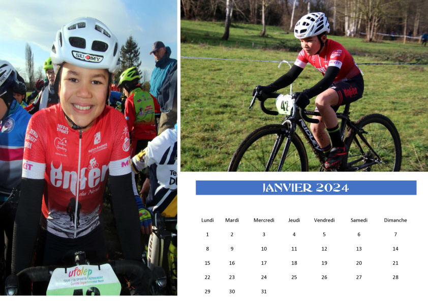 Calendrier personnalisé VELODOM PHOTO 2024