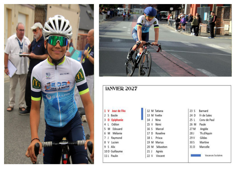 CALENDRIER PERSONNALISE VELODOM 2027