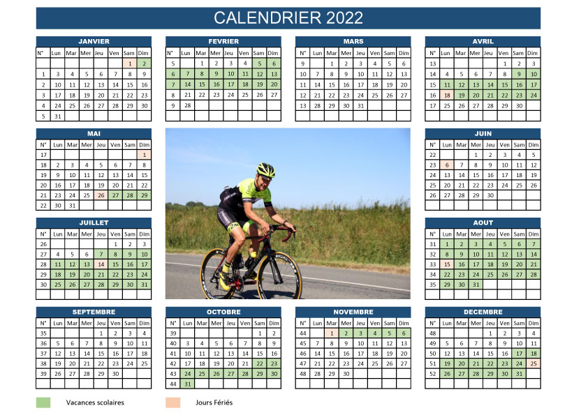 Calendrier personnalité 2022